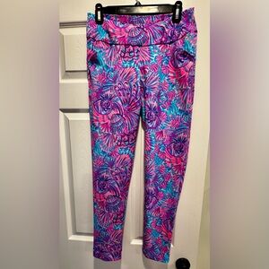 Lilly Pulitzer Leggings Vibrant Pink and Blue Patterned